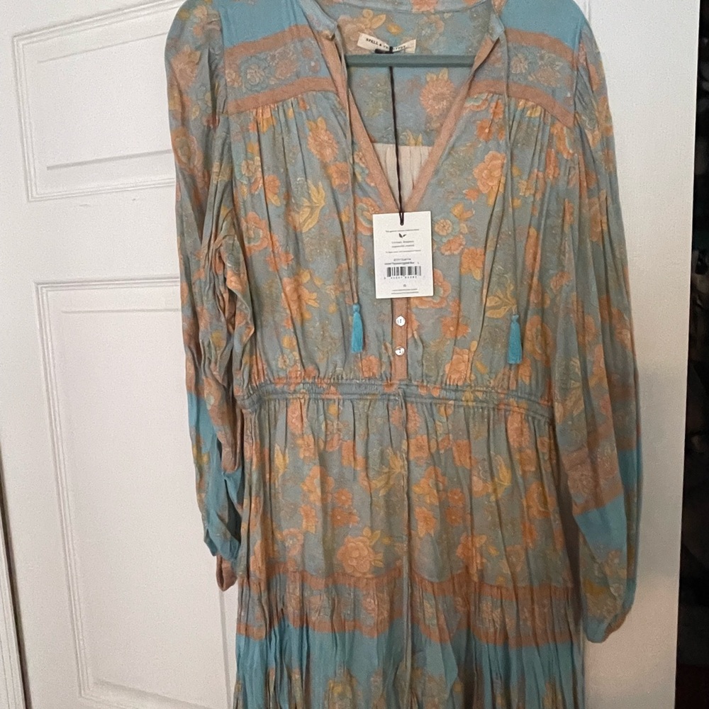 Spell VINTAGE Juniper PLAYDRESS size L Long Sleeve Dress - Picture 4 of 7